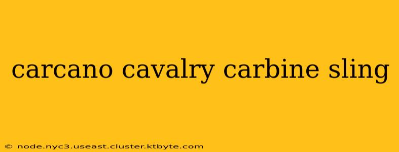 carcano cavalry carbine sling