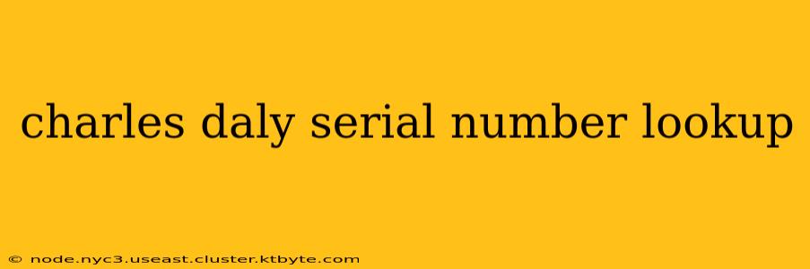 charles daly serial number lookup