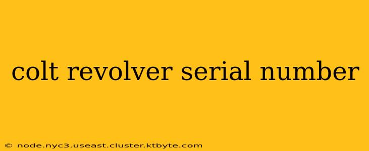 colt revolver serial number