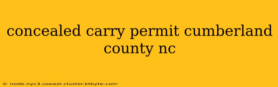 concealed carry permit cumberland county nc