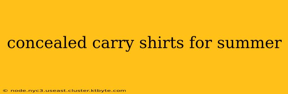 concealed carry shirts for summer