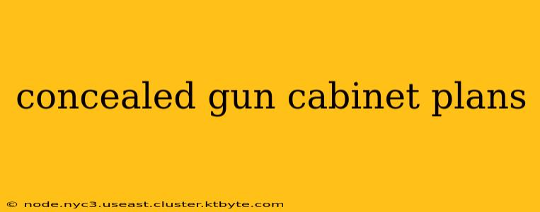 concealed gun cabinet plans