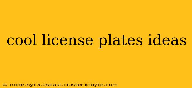 cool license plates ideas