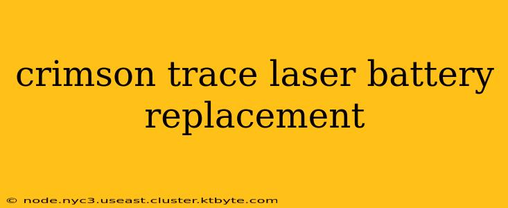 crimson trace laser battery replacement