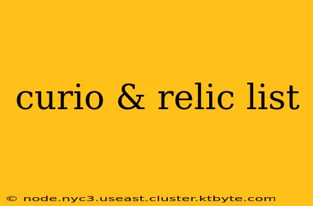 curio & relic list