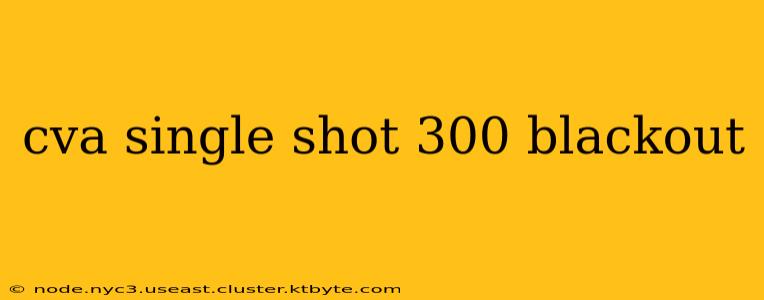 cva single shot 300 blackout