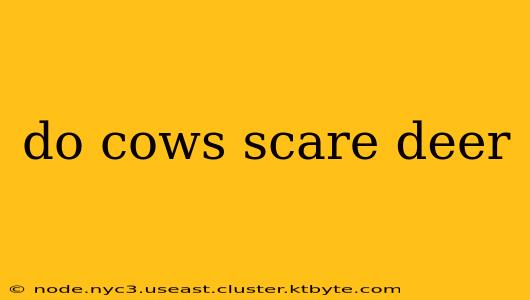 do cows scare deer