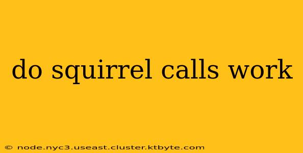 do squirrel calls work