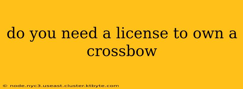 do you need a license to own a crossbow