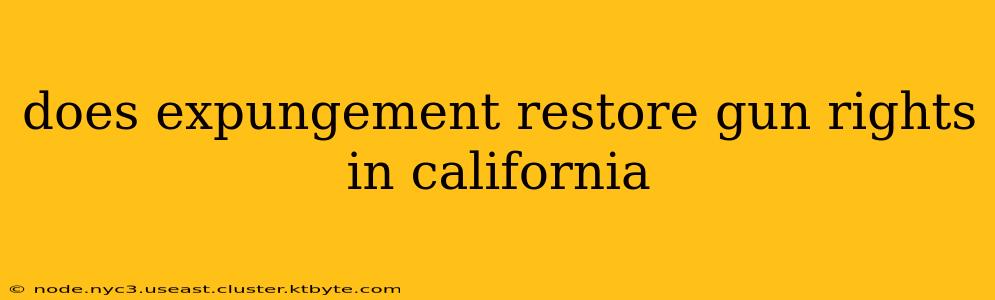 does expungement restore gun rights in california