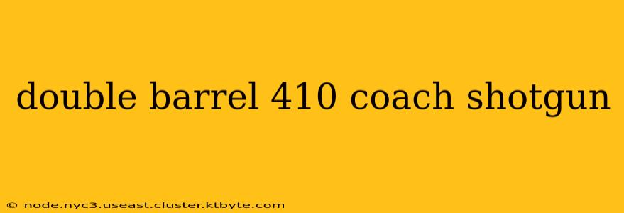 double barrel 410 coach shotgun