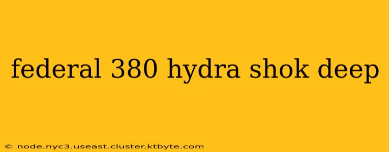 federal 380 hydra shok deep