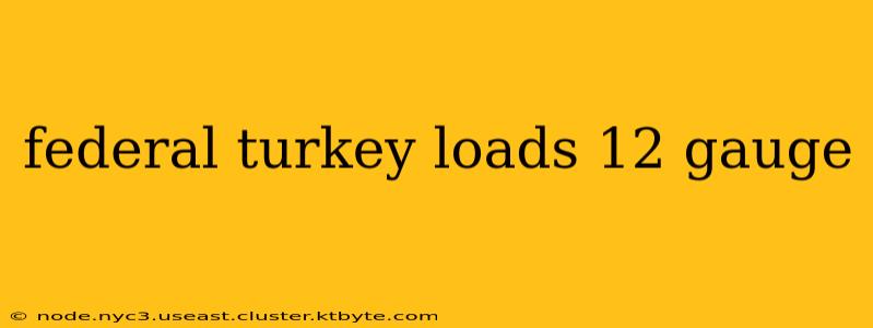 federal turkey loads 12 gauge