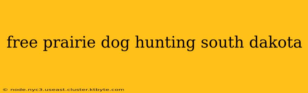 free prairie dog hunting south dakota