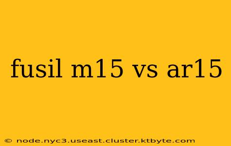 fusil m15 vs ar15