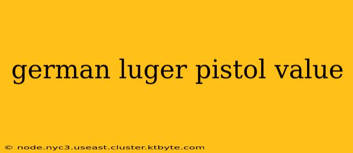 german luger pistol value