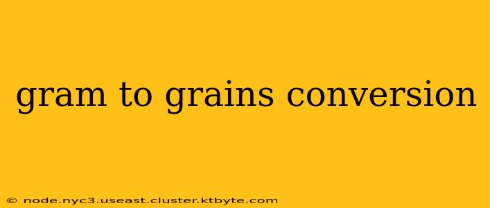 gram to grains conversion