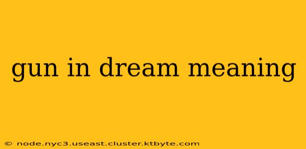 gun in dream meaning