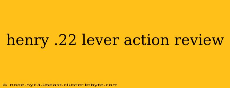 henry .22 lever action review