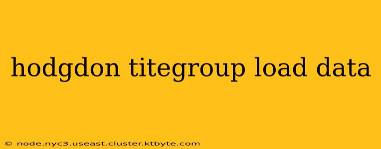 hodgdon titegroup load data