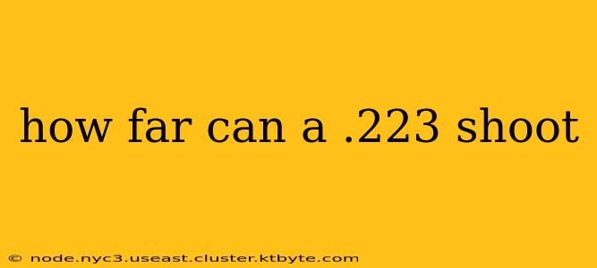 how far can a .223 shoot