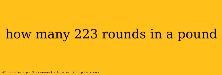 how many 223 rounds in a pound