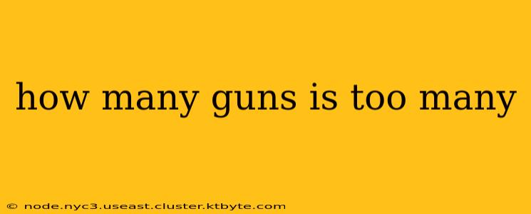 how many guns is too many