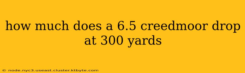 how much does a 6.5 creedmoor drop at 300 yards