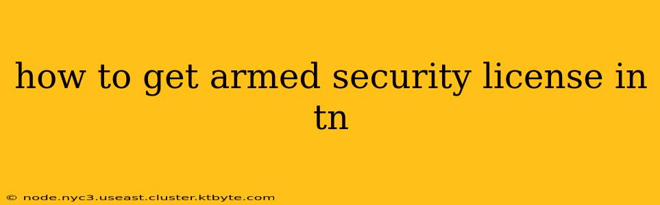 how to get armed security license in tn