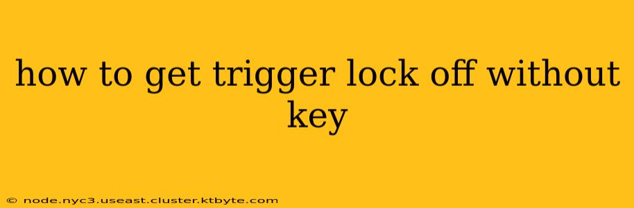 how to get trigger lock off without key