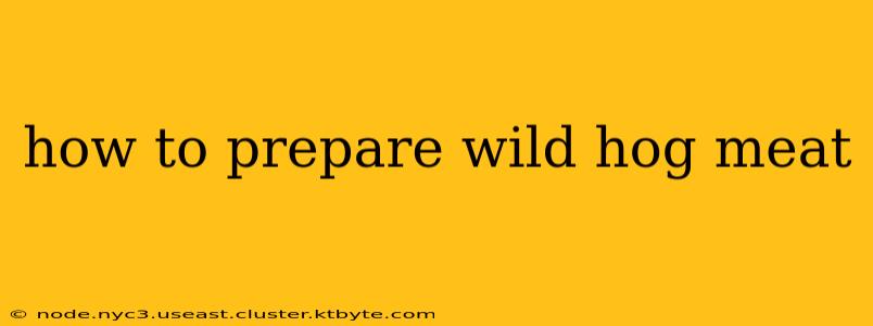 how to prepare wild hog meat