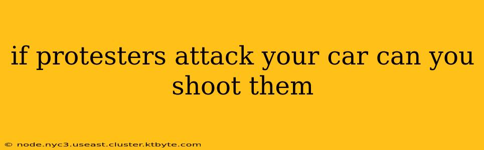 if protesters attack your car can you shoot them