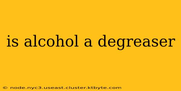 is alcohol a degreaser