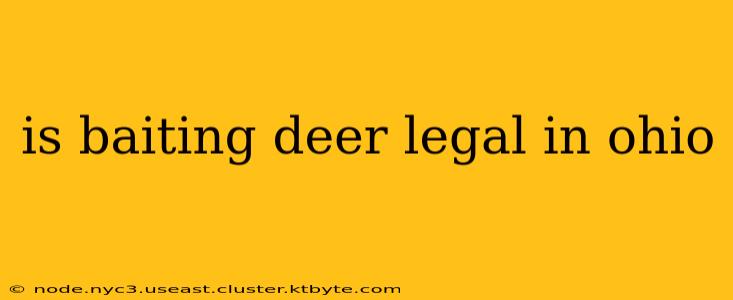 is baiting deer legal in ohio