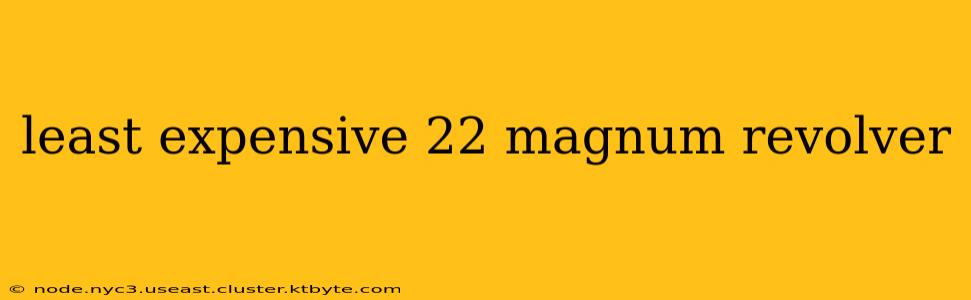 least expensive 22 magnum revolver