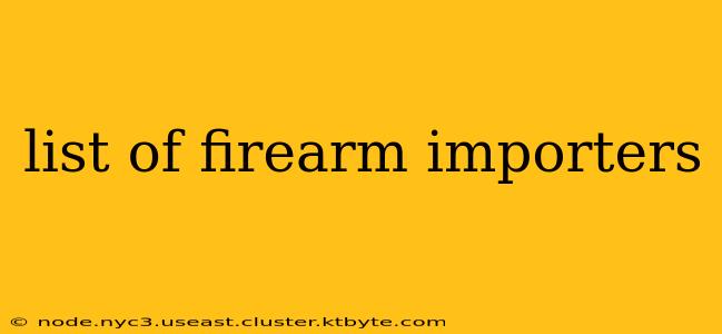 list of firearm importers