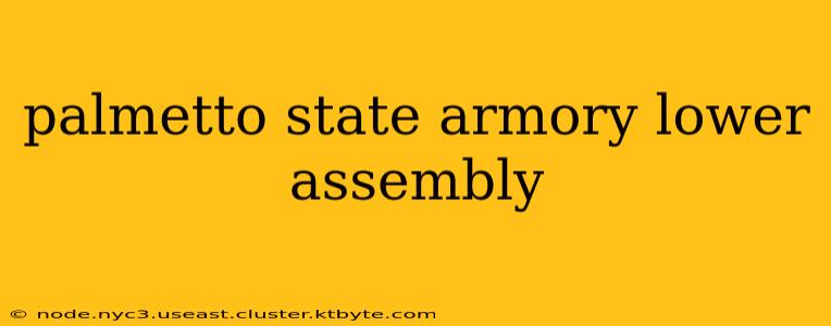 palmetto state armory lower assembly