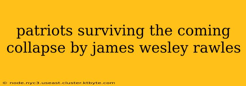 patriots surviving the coming collapse by james wesley rawles