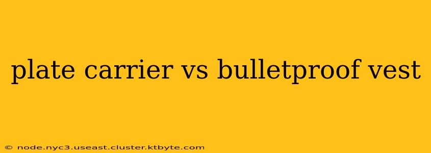 plate carrier vs bulletproof vest