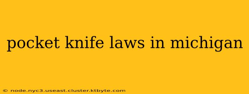 pocket knife laws in michigan