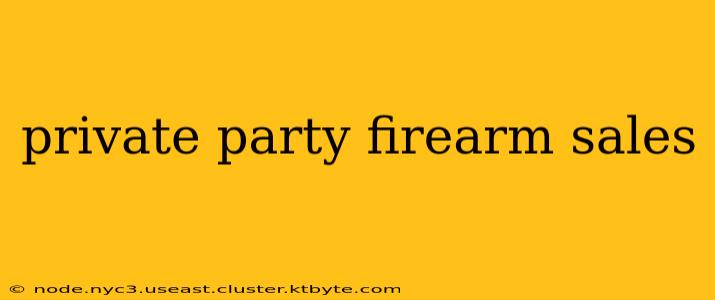 private party firearm sales