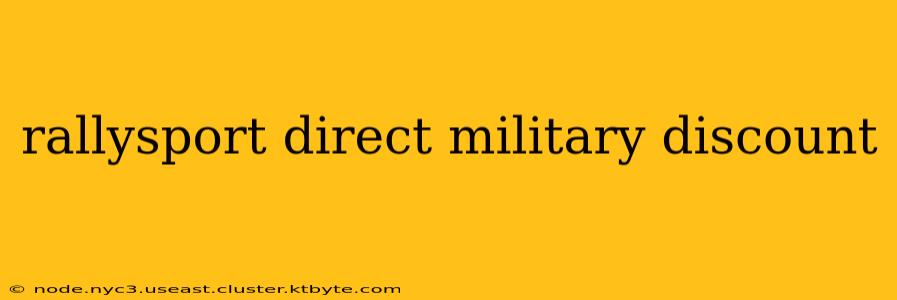 rallysport direct military discount