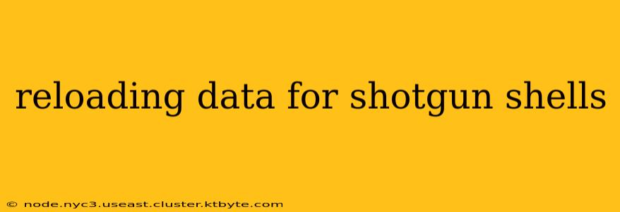 reloading data for shotgun shells