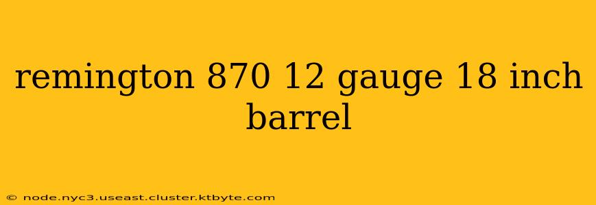 remington 870 12 gauge 18 inch barrel