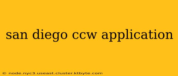 san diego ccw application