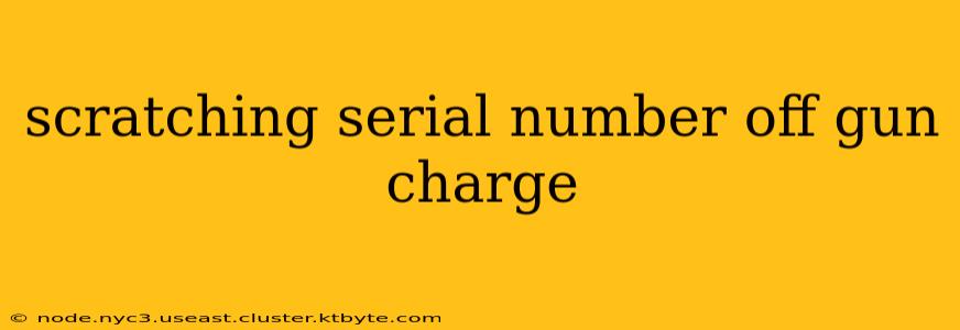 scratching serial number off gun charge