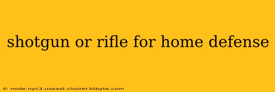 shotgun or rifle for home defense