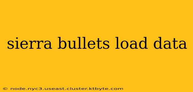 sierra bullets load data