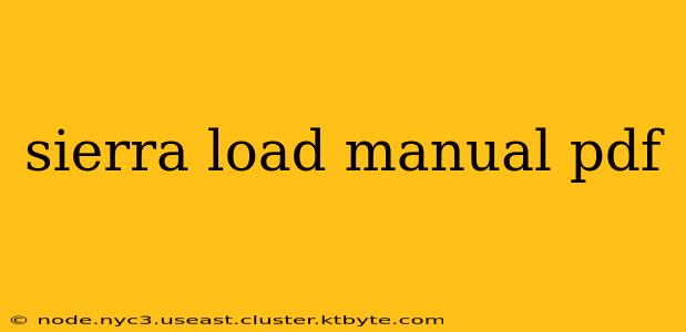 sierra load manual pdf