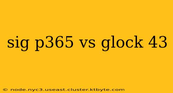 sig p365 vs glock 43